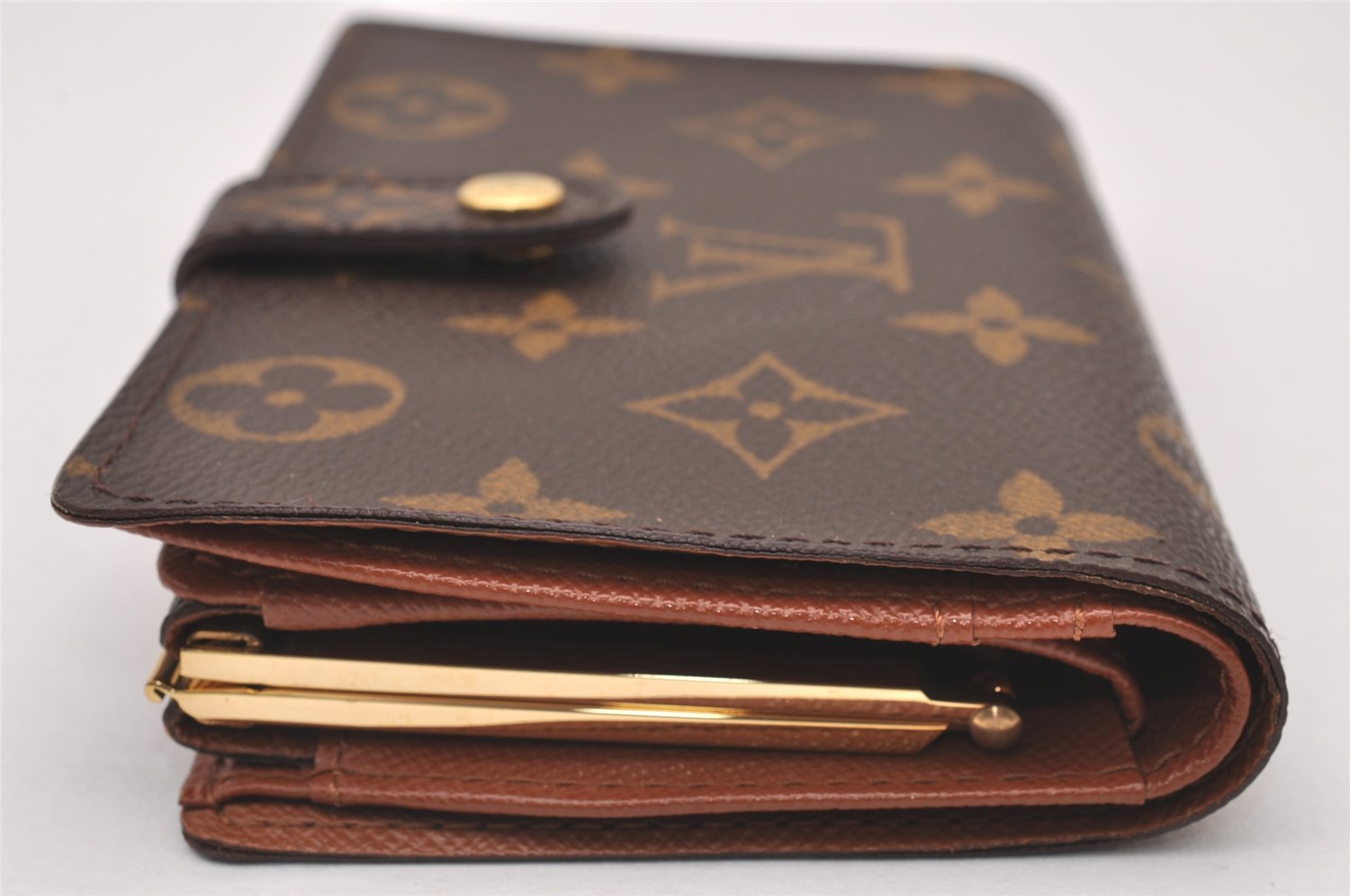 Auth Louis Vuitton Monogram Porte Monnaie Billets Viennois M61663 Wallet 1387I