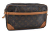 Authentic Louis Vuitton Monogram Compiegne 28 Clutch Hand Bag M51845 LV 1388D