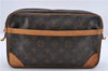 Authentic Louis Vuitton Monogram Compiegne 28 Clutch Hand Bag M51845 LV 1388D