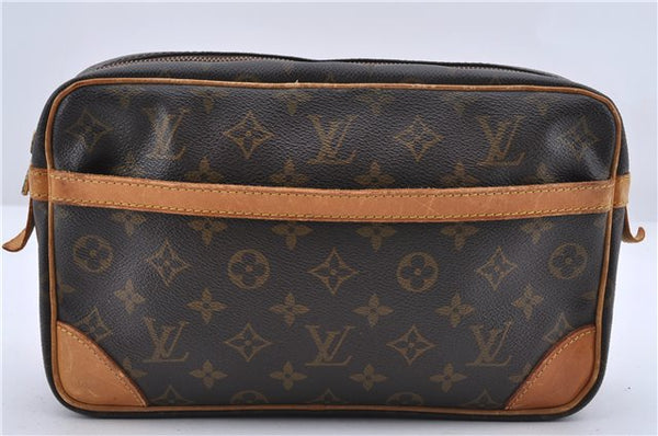 Authentic Louis Vuitton Monogram Compiegne 28 Clutch Hand Bag M51845 LV 1388D