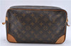 Authentic Louis Vuitton Monogram Compiegne 28 Clutch Hand Bag M51845 LV 1388D