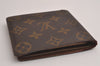 Authentic Louis Vuitton Monogram Porte Billet Carte Credit Monnaie Wallet 1389I