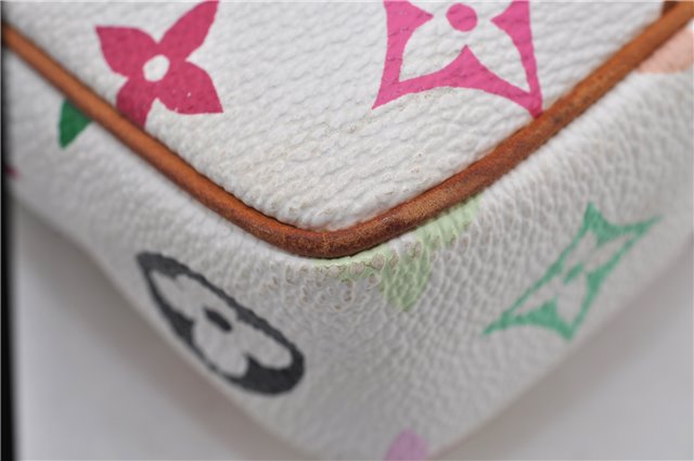 Louis Vuitton Monogram Multicolor Pochette Accessoires Pouch M92649 White 1390E