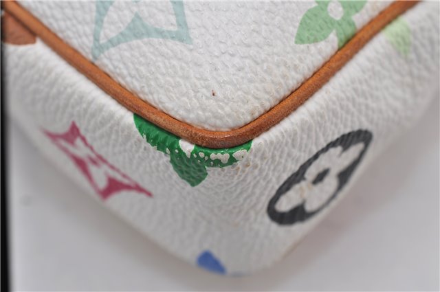 Louis Vuitton Monogram Multicolor Pochette Accessoires Pouch M92649 White 1390E