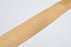 Authentic HERMES Vintage Tie Necktie Clover Pattern Silk 5005EA Yellow 1392I