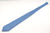 Authentic HERMES Vintage Tie Necktie Leopard Pattern Silk 7895MA Blue 1393I