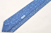 Authentic HERMES Vintage Tie Necktie Leopard Pattern Silk 7895MA Blue 1393I