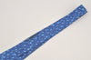 Authentic HERMES Vintage Tie Necktie Leopard Pattern Silk 7895MA Blue 1393I