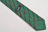 Authentic HERMES Vintage Tie Necktie Chain Pattern Silk 7129FA Green 1395I