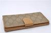 Authentic GUCCI Long Wallet Purse GG Canvas Leather Brown 1396D