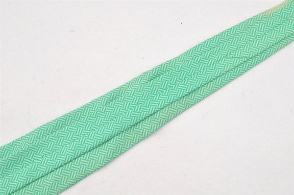 Authentic HERMES Vintage Tie Necktie Check Pattern Silk 5238SA Light Green 1396I