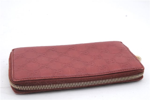 Authentic GUCCI Guccissima Leather Long Wallet Purse 212110 Red 1397D