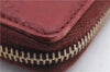 Authentic GUCCI Guccissima Leather Long Wallet Purse 212110 Red 1397D