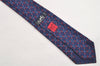 Authentic HERMES Vintage Tie Necktie Belt Pattern Silk 988SA Navy Blue 1397I