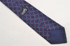 Authentic HERMES Vintage Tie Necktie Belt Pattern Silk 988SA Navy Blue 1397I