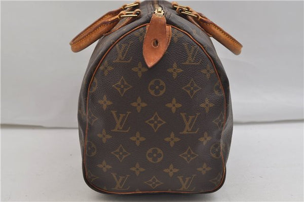 Authentic Louis Vuitton Monogram Speedy 30 Hand Boston Bag M41526 LV 1398E