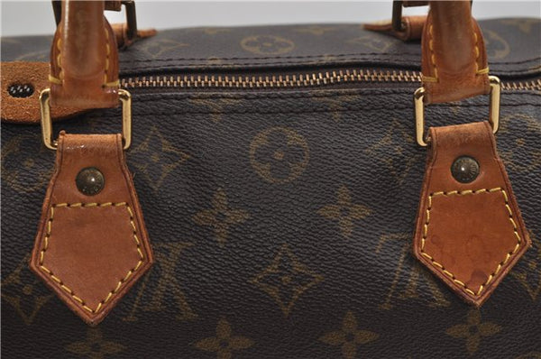 Authentic Louis Vuitton Monogram Speedy 30 Hand Boston Bag M41526 LV 1398E