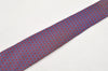 Authentic HERMES Tie Necktie Geometrical Pattern Silk 7081OA Blue Red 1398I