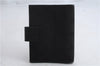 Authentic GUCCI Note Book Day Planner Cover Canvas Leather 115240 Black 1399D