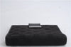 Authentic GUCCI Note Book Day Planner Cover Canvas Leather 115240 Black 1399D