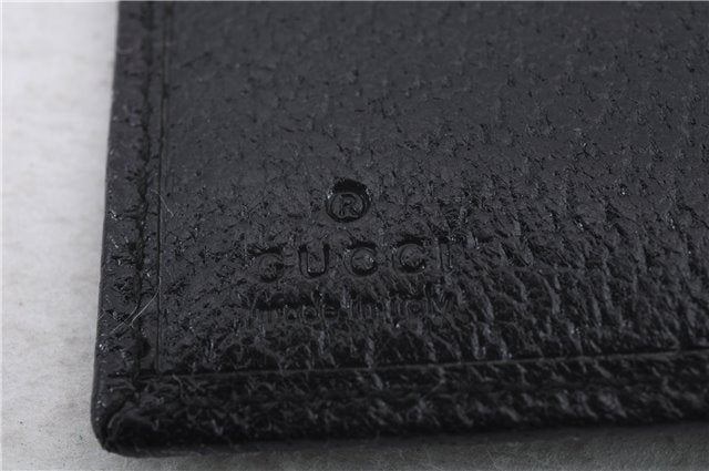 Authentic GUCCI Note Book Day Planner Cover Canvas Leather 115240 Black 1399D