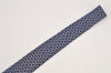 Authentic HERMES Vintage Tie Necktie Chain Pattern Silk 990SA Navy Blue 1399I