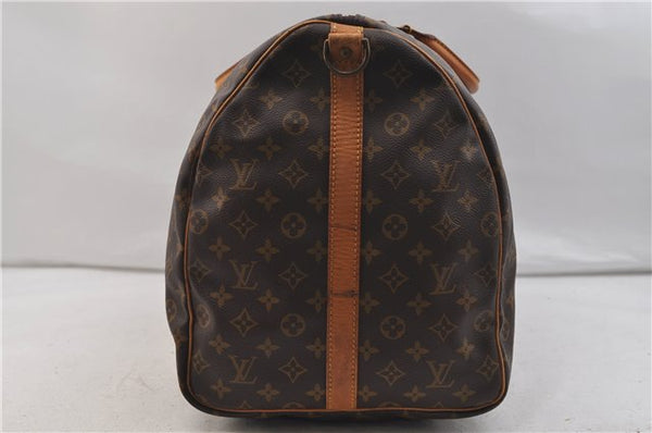 Auth Louis Vuitton Monogram Keepall Bandouliere 60 Boston Bag M41412 LV 1401E