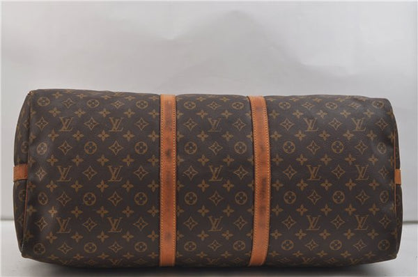 Auth Louis Vuitton Monogram Keepall Bandouliere 60 Boston Bag M41412 LV 1401E