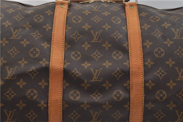 Auth Louis Vuitton Monogram Keepall Bandouliere 60 Boston Bag M41412 LV 1401E