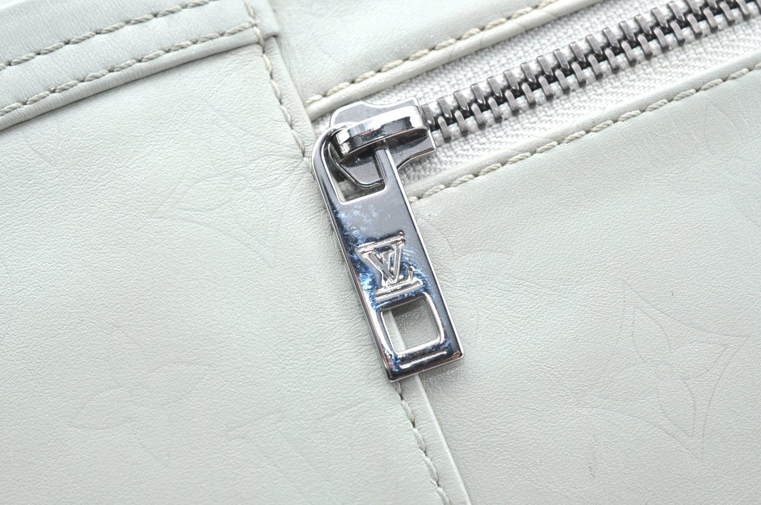 Authentic Louis Vuitton Monogram Defile Irvington Shoulder Bag M92356 Gray 1401H