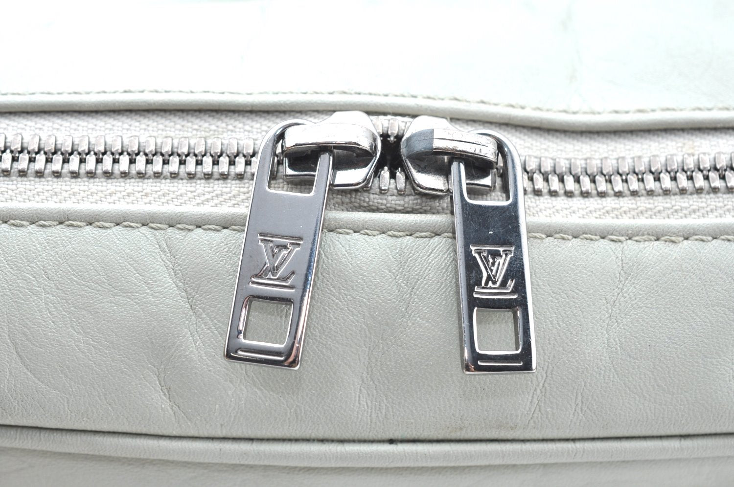 Authentic Louis Vuitton Monogram Defile Irvington Shoulder Bag M92356 Gray 1401H