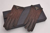 Authentic PRADA Vintage Leather Nappa Glove Size 7 Brown Box 1402I