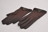 Authentic PRADA Vintage Leather Nappa Glove Size 7 Brown Box 1402I