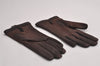 Authentic PRADA Vintage Leather Nappa Glove Size 7 Brown Box 1402I