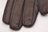 Authentic PRADA Vintage Leather Nappa Glove Size 7 Brown Box 1402I