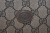 Authentic GUCCI Vintage Clutch Hand Bag Purse GG PVC Leather Brown 1404I