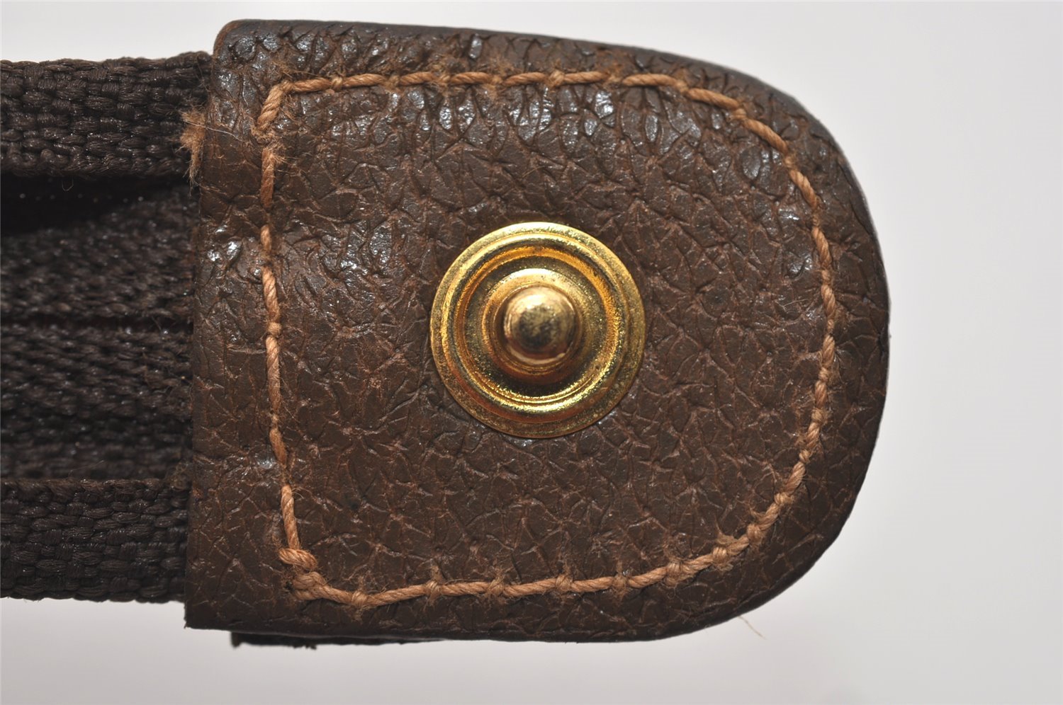 Authentic GUCCI Vintage Clutch Hand Bag Purse GG PVC Leather Brown 1404I