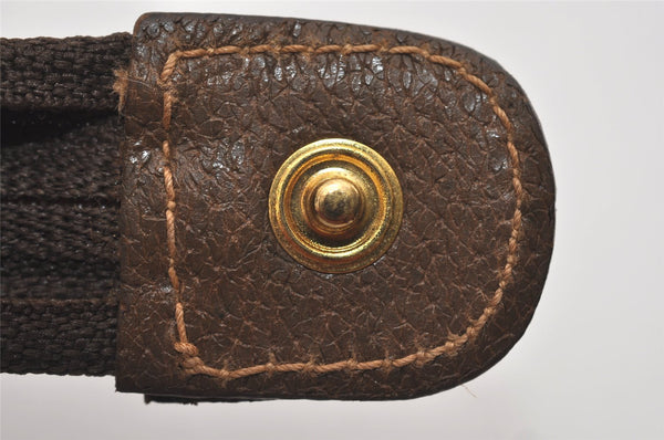 Authentic GUCCI Vintage Clutch Hand Bag Purse GG PVC Leather Brown 1404I