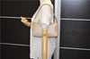 Authentic FENDI Zucchino Shoulder Bag Purse Canvas Leather Silver Beige 1405E