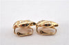 Authentic Christian Dior Rhinestone Clip-On Earrings Gold Plating CD 1405G