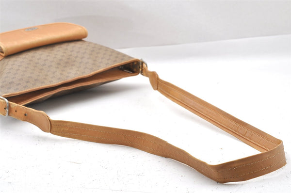 Authentic GUCCI Vintage Micro GG PVC Leather Shoulder Bag Brown 1405I