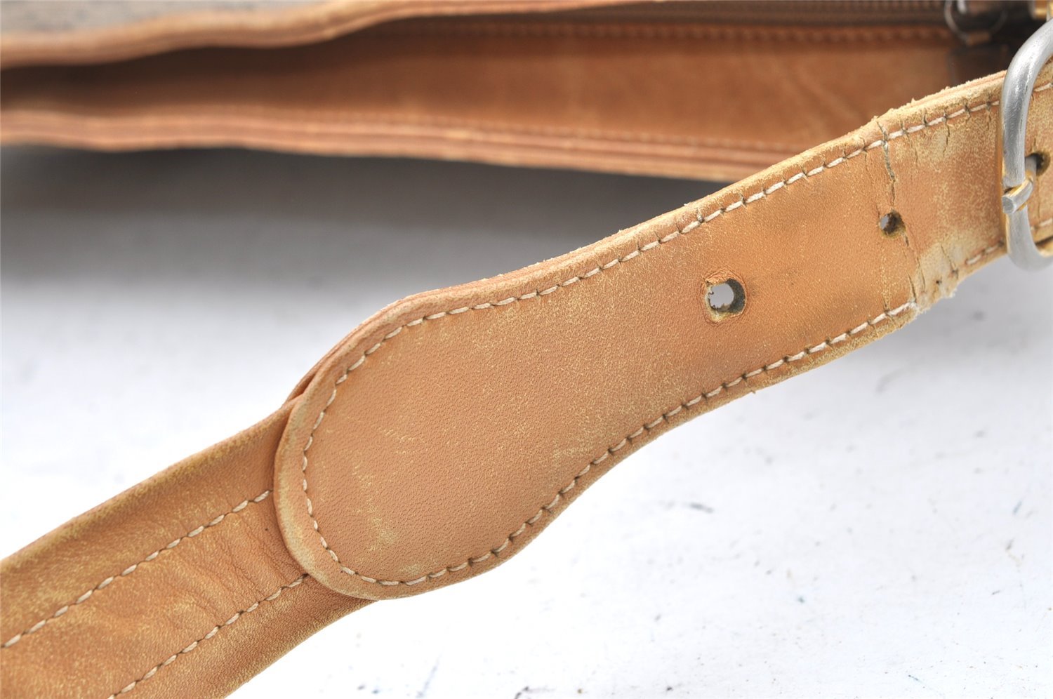 Authentic GUCCI Vintage Micro GG PVC Leather Shoulder Bag Brown 1405I