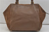 Authentic FENDI Leather Suede Shoulder Tote Bag Brown 1406E