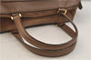 Authentic FENDI Leather Suede Shoulder Tote Bag Brown 1406E