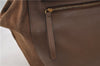 Authentic FENDI Leather Suede Shoulder Tote Bag Brown 1406E