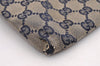 Authentic GUCCI Sherry Line Waist Body Bag GG Canvas Leather 28566 Navy 1408I