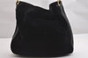 Authentic GUCCI Bamboo 2Way Shoulder Tote Bag Suede Leather Black Junk 1409I
