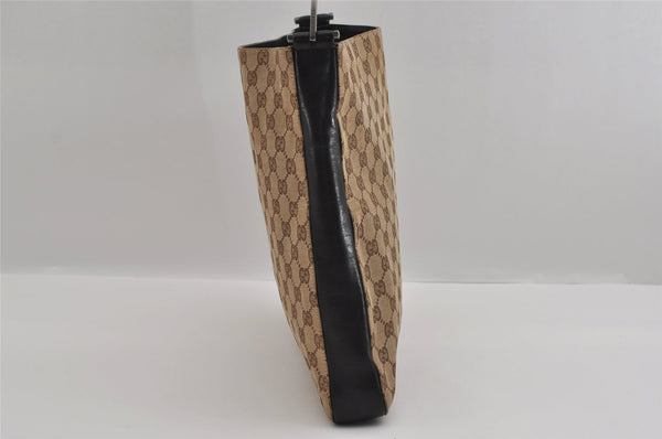 Authentic GUCCI Vintage Shoulder Hand Bag GG Canvas Leather 0013181 Brown 1410I