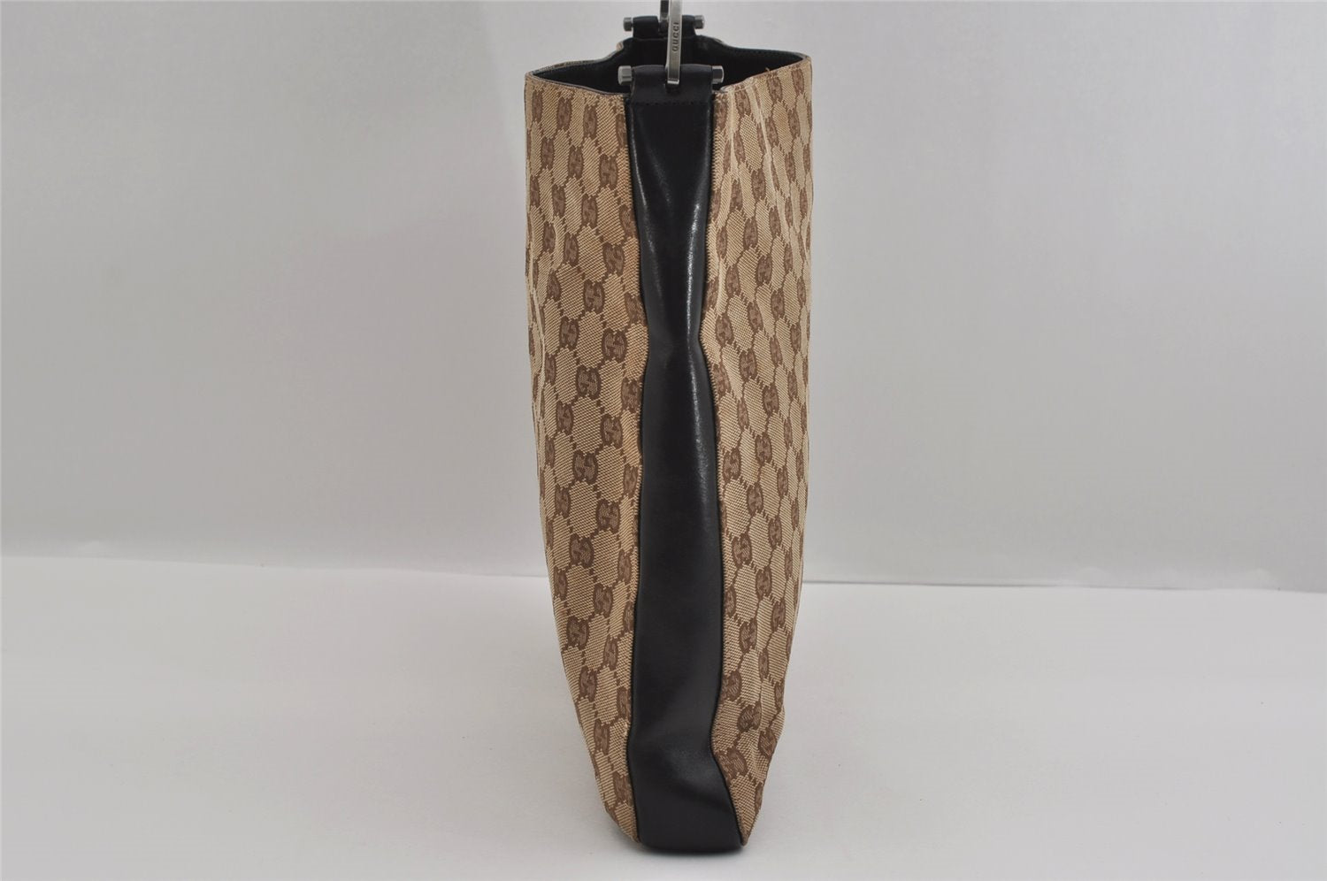 Authentic GUCCI Vintage Shoulder Hand Bag GG Canvas Leather 0013181 Brown 1410I