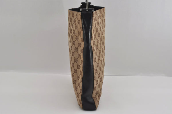 Authentic GUCCI Vintage Shoulder Hand Bag GG Canvas Leather 0013181 Brown 1410I